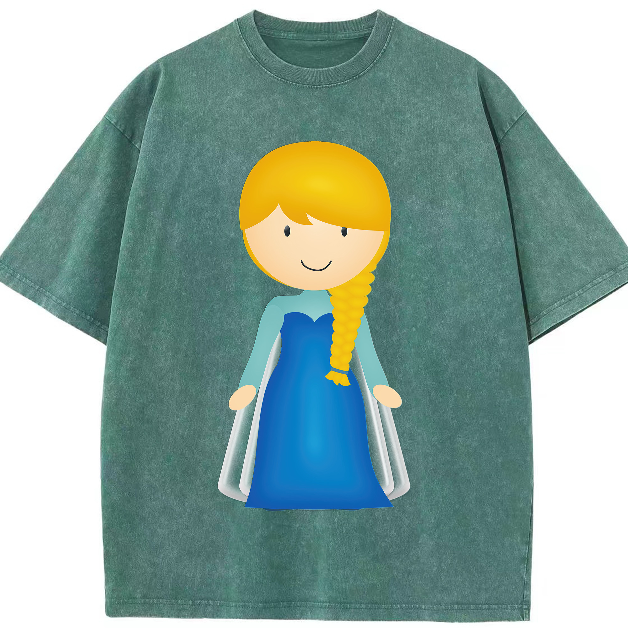 （画像用） アナと雪の女王 アンナ エルサ Frozen Anna Elsa 綿100% ヴィンテージ風 半袖Tシャツ（フロントプリント）